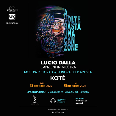 Locandina evento A VOLTE BASTA UNA CANZONE: LUCIO DALLA CANZONI IN  MOSTRA