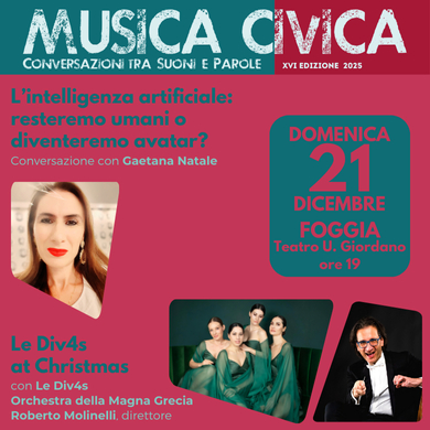 Immagine evento L'INTELLIGENZA ARTIFICIALE: RESTEREMO UMANI O DIVENTEREMO AVATAR?