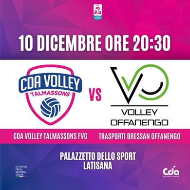 Immagine evento CDA VOLLEY TALMASSONS FVG VS TRASP. BRESSAN OFFANENGO