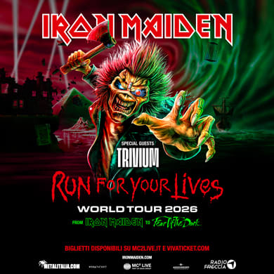 Locandina evento IRON MAIDEN - RUN FOR YOUR LIVES WORLD TOUR 2026