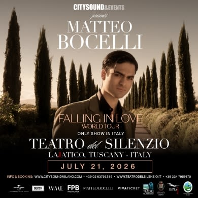 Locandina evento MATTEO BOCELLI