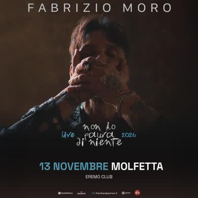 Locandina evento FABRIZIO MORO - NON HO PAURA DI NIENTE LIVE 2026