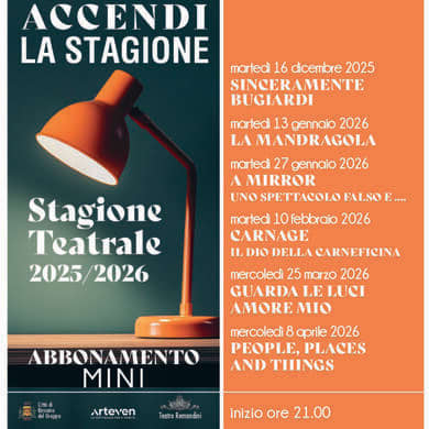 Immagine evento MINI ABBONAMENTO STAGIONE TEATRALE 2025/2026 BASSANO