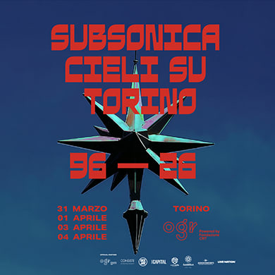 Locandina evento SUBSONICA - CIELI SU TORINO 96-26