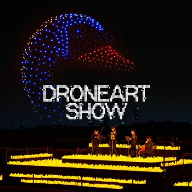Locandina evento DroneArt Show: un concerto di musica e uno spettacolo di luci a Torino