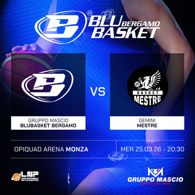 Immagine evento BLU BASKET BERGAMO VS MESTRE