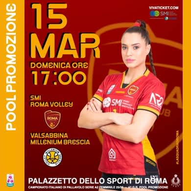 Immagine evento SMI ROMA VOLLEY VS VALSABBINA MILLENNIUM BRESCIA