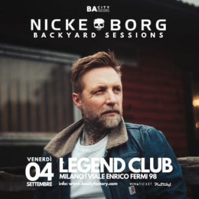 Locandina evento NICKE BORG: THE BACKYARD SESSIONS
