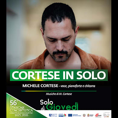 Locandina evento MICHELE CORTESE, PIANO CHITARRA E VOCE - CORTESE IN SOLO