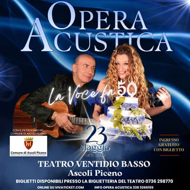 Locandina evento OPERA ACUSTICA "LA VOCE FA 50"