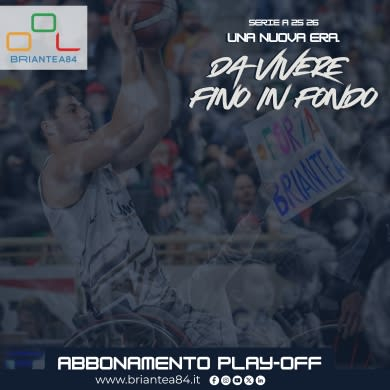 Immagine evento ABBONAMENTO BRIANTEA84 - PLAYOFF CAMPIONATO SERIE A FIPIC 2025/26